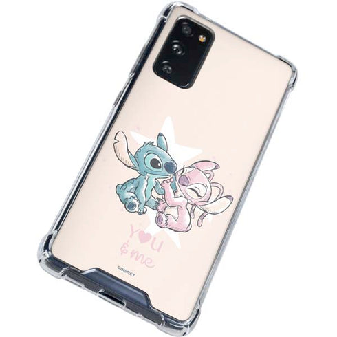 Disney Lilo and Stitch Stitch and Angel Galaxy S20 FE Clear Case